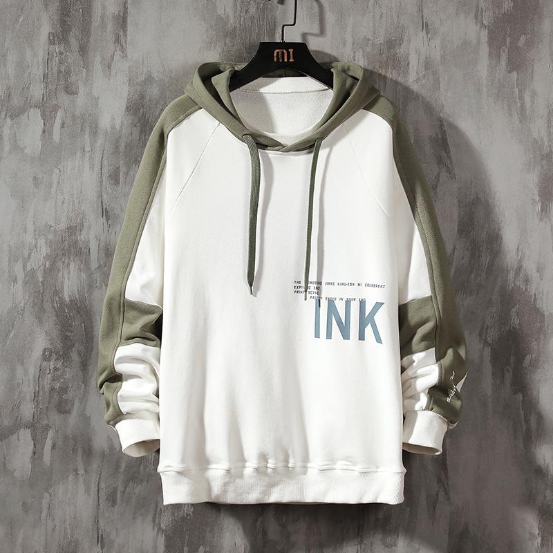 

2020 Autumn Spring Patchwork Black Hoodies MEN'S Sweatshirts Hip Hop Punk Streetwear Casual Pullover, Y185 3