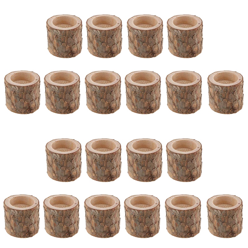 

ELEG-20Pcs Tree Stump Candle Holder Tealight Holder Stand for Wedding Party Decoration