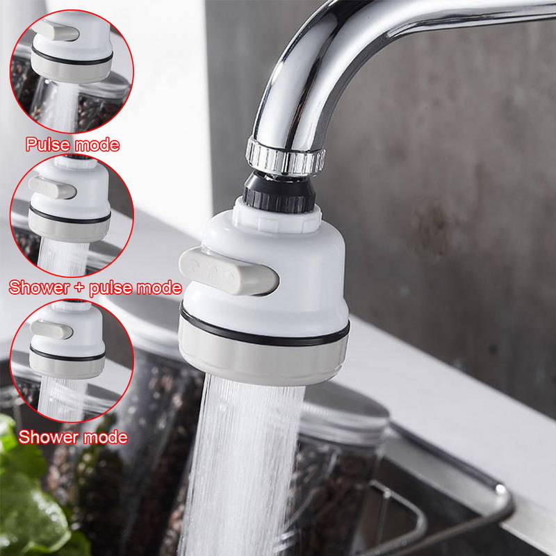 

360 Degree Rotatable Kitchen Faucet Aerator Spray Head Water Tap Filter 3 Modes Adjustable Tap Splash Filter Nozzle #15