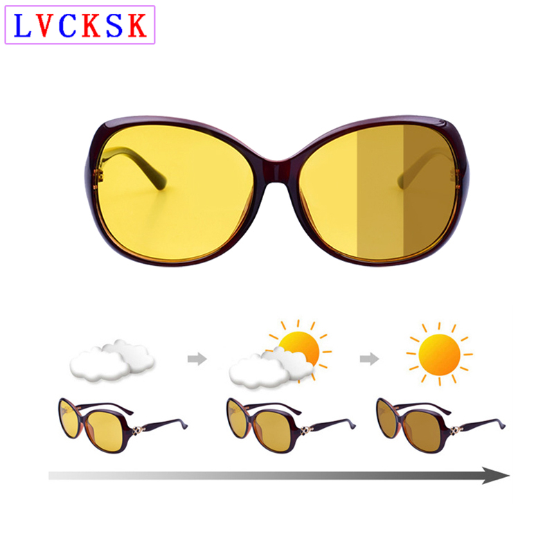 

Women Photochromic Polarized Sunglasses Fashion Female Day and Night Double Use Sun Glasses Driving Sunglasses Eyewear UV400 N5