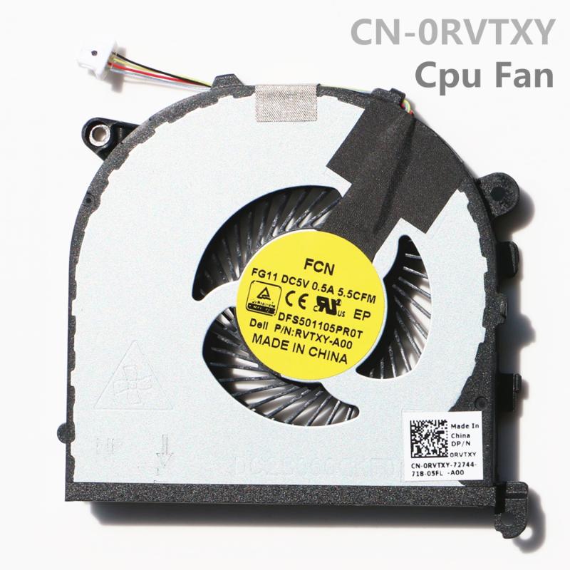 

New CN-0RVTXY CN-036CV9 Cpu and VGA Fan For XPS15 9550 Cpu Gpu Cooling Fan