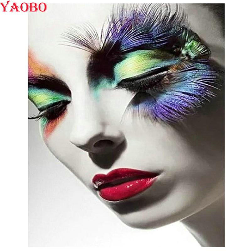 

5D DIY Diamond Painting Makeup woman Cross Stitch Diamond Embroidery Full Square round Drill Mosaic wall sticker decor