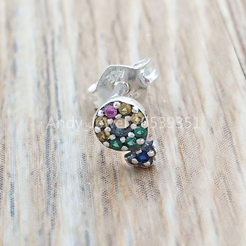 

Authentic 925 Sterling Silver Beads My Girl Pride Single Stud Earring Charms Fits European Pandora Style Jewelry Bracelets & Necklace 298550