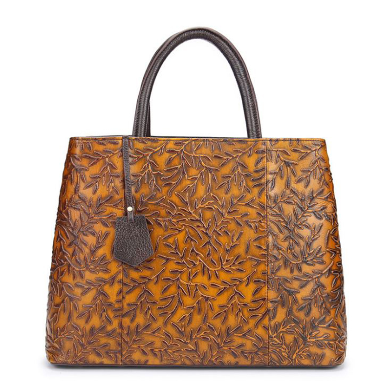 

New style retro female corium shoulder bag handmade women's totes Head layer leather lady fashion messenger bag leisure handbags, Color same picture