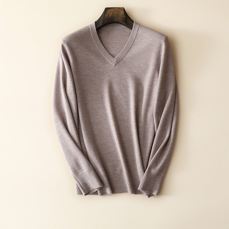 

autumn winter new style 100% merino wool v neck sweaters for man, Gray