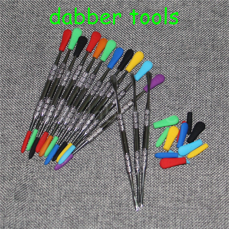 

cleaning dabber tools Silicone Hand Pipe nectar collector Glass Pipe Tobacco Smoking Pipe dab rig oil burner smoking accessories hand pipes