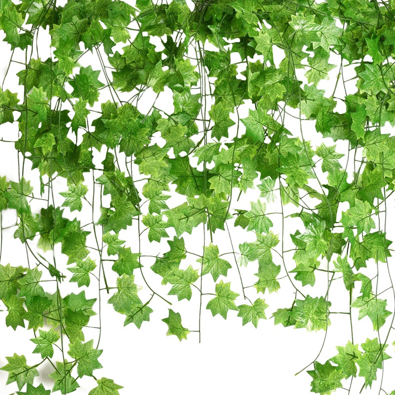 

NEW-12 Pcs 7.5Ft Artificial Hanging Vines, Fake Ivy Garland Hanging Plants for Garden Wedding Party Decorations, Green