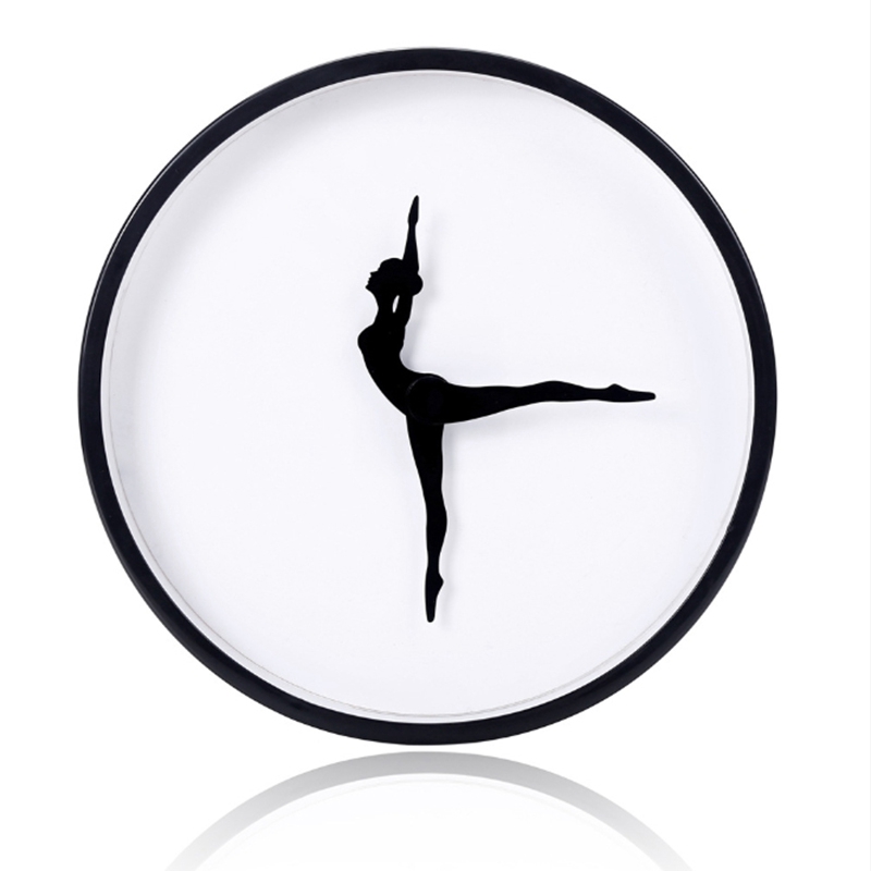 

Wall Clock Silent Modern Horloge Watches Graceful Desk Creative Modern Simple Girl Dancing Quartz Time Wall Clock