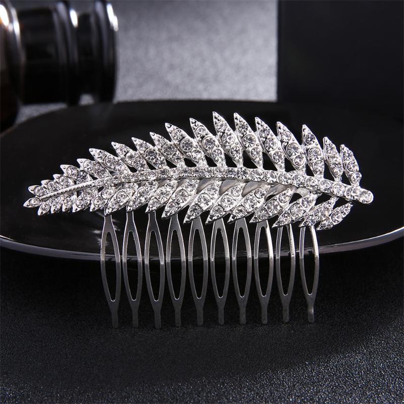 

New Elegant Simple Lady Wedding Handmade Leaves Bride Combs Bridal Hair Accessories For Women