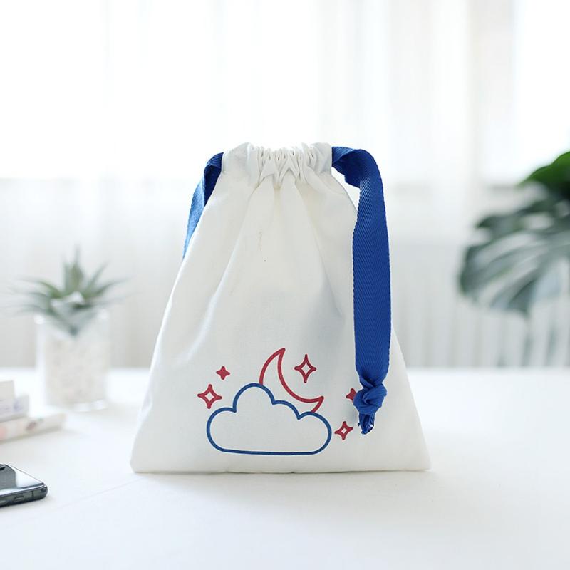 

Useful Rope Drawstring Bag Women Fashion Simple Style Large Capacity Drawstring Canvas Storage Bag Travel Cosmetic