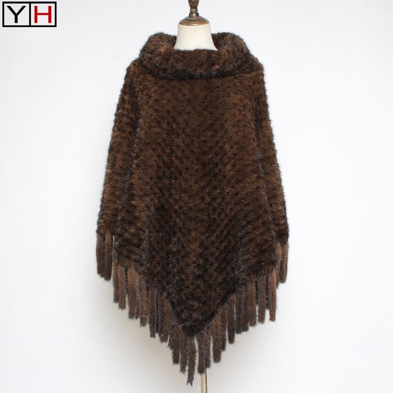 

2020 New Spring Fashion Women Genuine Knitted Shawl Lady Genuine Scarf 100%Natural Shawls Cloaks