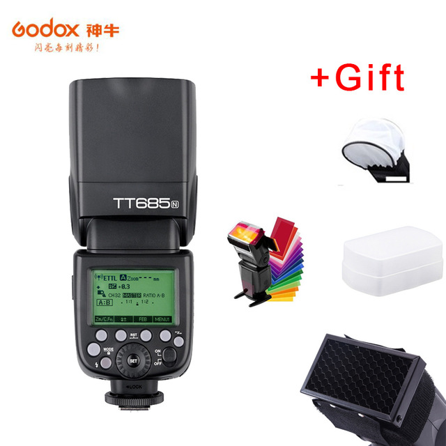 

Godox685N 2.4G Wireless HSS 1/8000s i-TTL GN60 Speedlite Flash for D800 D700 D7100 D7000 D5200 D7500 D810 D850 D750