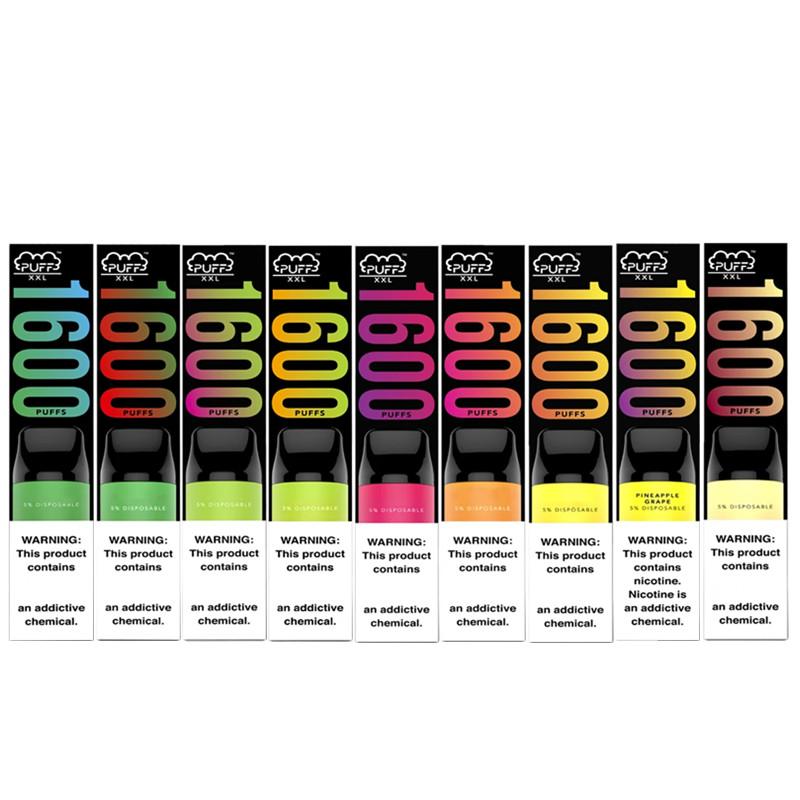 

new arrival Hot sale Puff XXL Disposable Vape Pen 1600 Puff Pre Filled Pods Vape Cartridge Puff Bars flow