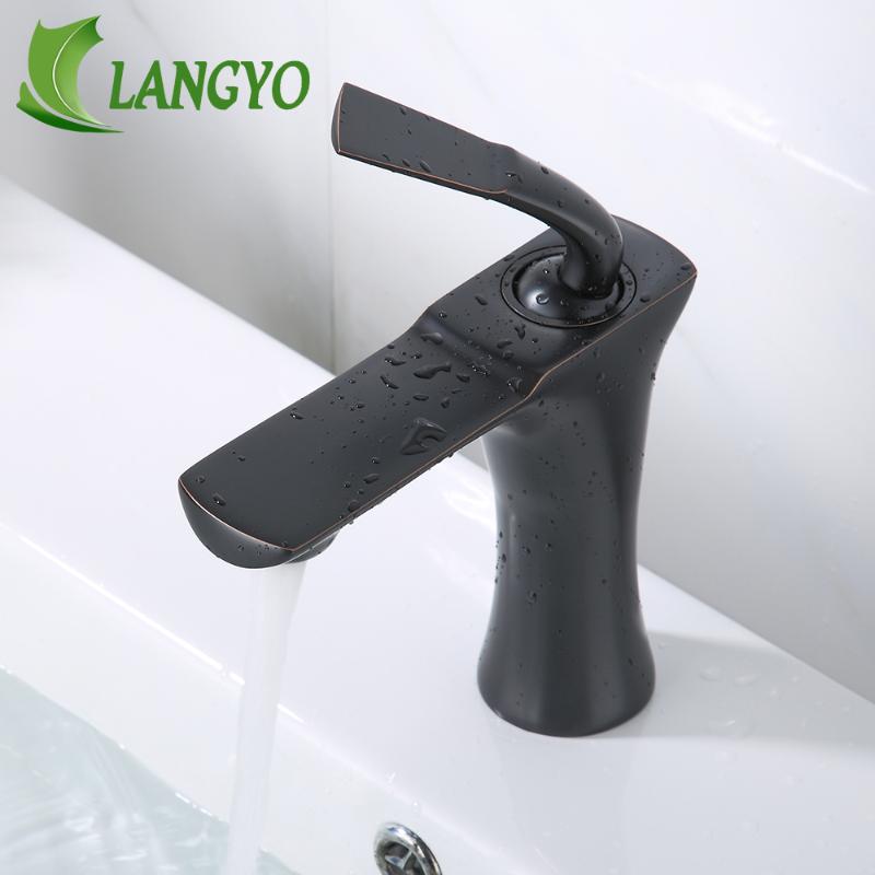 

Brush gold Bathroom Basin faucet black/chrome single lever hot and cold basin faucet sink tap mixer water tap decked