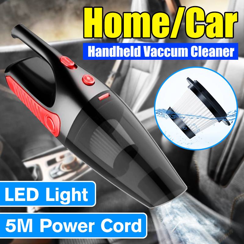 

3-in-1 Car Vacuum Cleaner 2800Pa120W with LED Light 12V 5M Power Cord For Car Home Wet/Dry dual-use Handheld Aspirateur