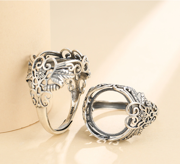 

15*18mm 925 STERLING SILVER Semi Mount Bases Blanks base blank Pad rings ring Setting set diy A5511