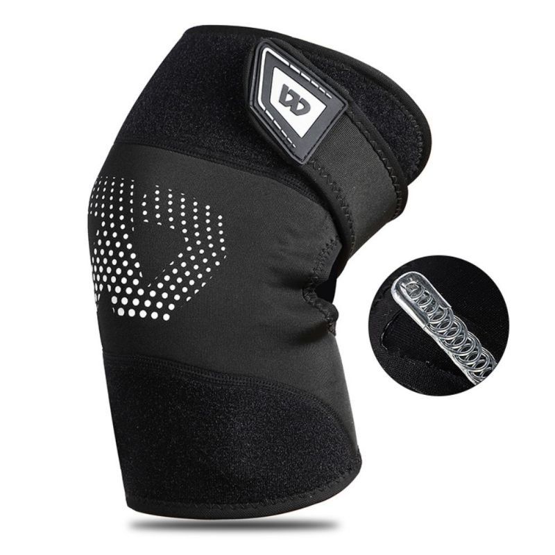 

New Running Fitness Outdoor Protective Gear Sports Knee Pads Professional Spring-supported Basketball Knee Pads Riding Climbing, Black