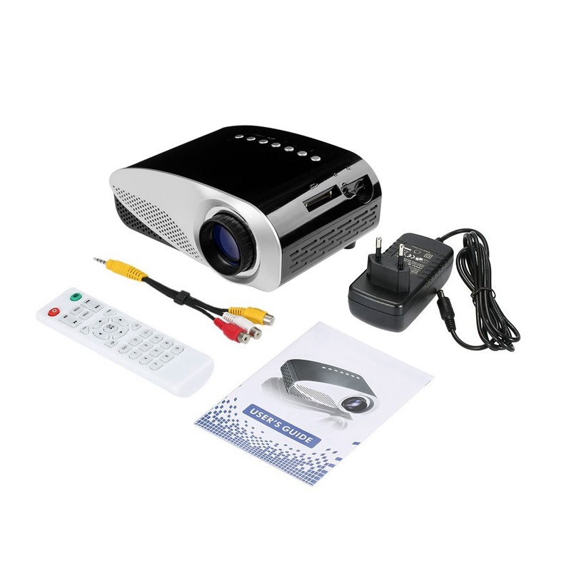 

Electric Zoom Portable Home Theater Video Multimedia Pico Micro LCD Handy LED Mini Projector HDMI USB AV VGA TV Tuner Tripod Cute Speaker