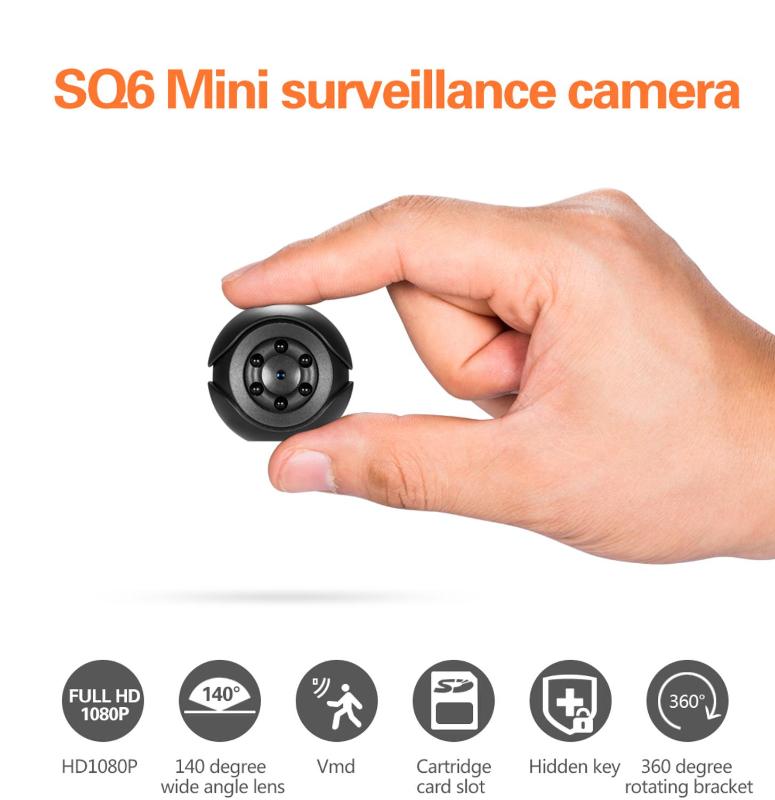 

1080P Mini Sensor Night Vision Motion Detection Surveillance Camera USB Connection Supports TF Card Car DVR Video Camera