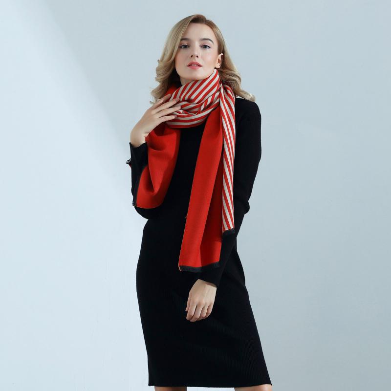 

2020 Autumn Winter Women'S Fashion Scarfs Line Plaid Stripe Stitching Imitation Cashmere Warm Tassel Scarf Female Shawl Bufanda