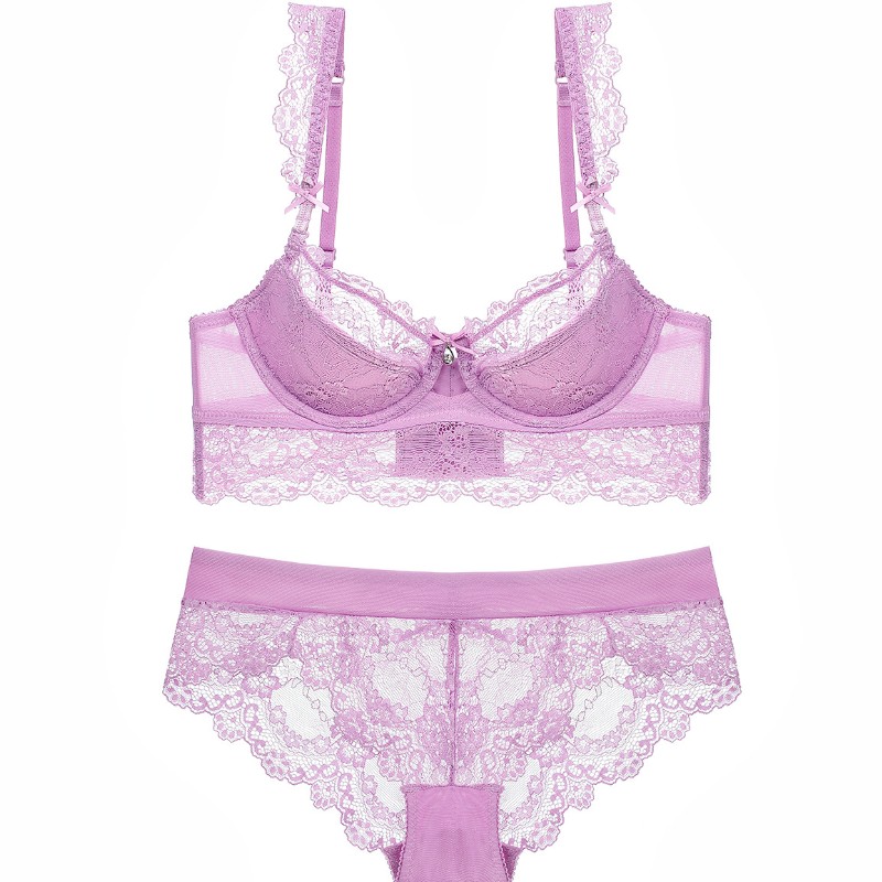 

Clear inventory, hot style European and American foreign trade thin cotton sexy lace ladies underwear bra set, 9160