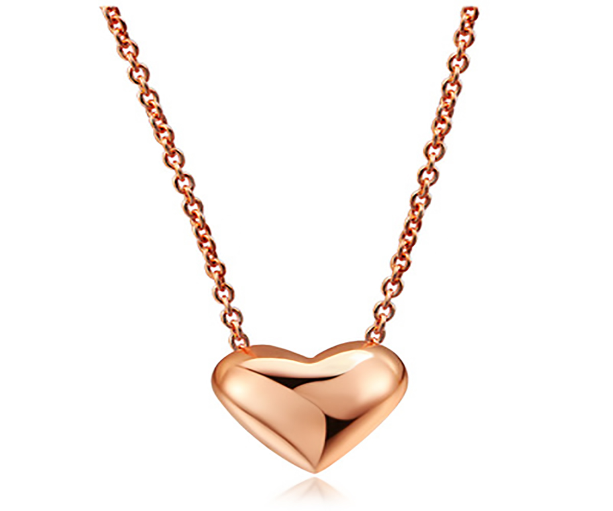 

Hot-selling jewelry Luxury heart-shaped chain necklace from top European and American designers Popular polished rose gold-plated jewelryMen
