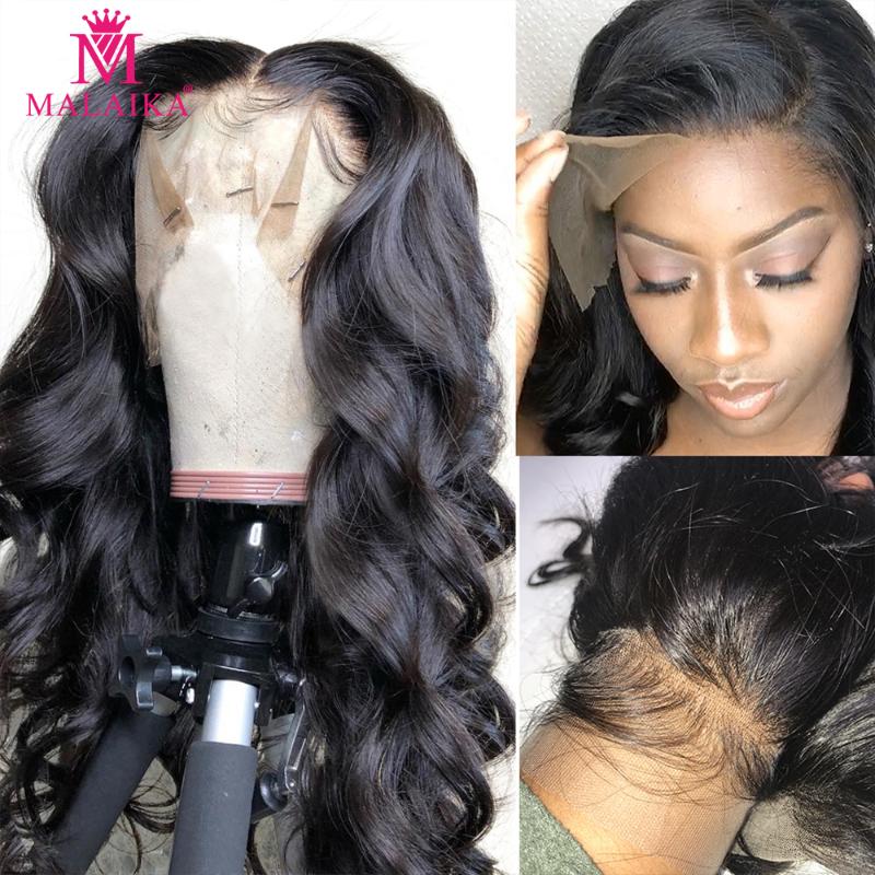 

Malaika Body Wave 13x4 Lace Front Human Hair Wigs Peruvian Virgin Preplucked Hair Frontal Deep Water wave 360 Hd Full Wigs, As pic