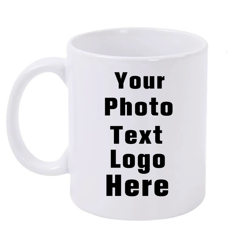 

Coffee Cup Custom White Cup DIY Your Favorite Photo or Logo or Text Can Be Given To Friends and Family Creative Thermal Transfer, White cup printing
