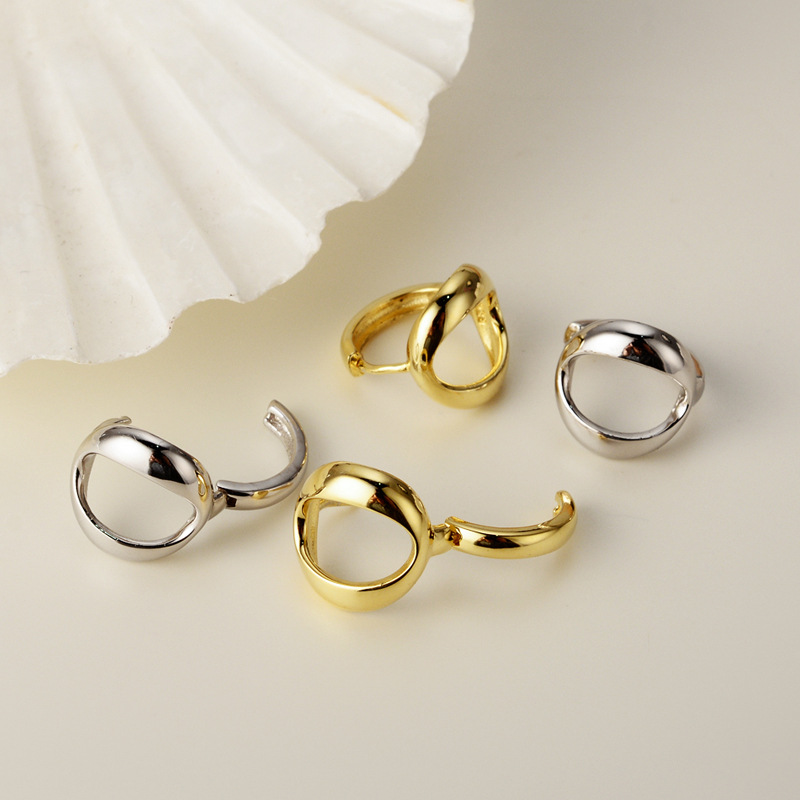 

XIHA Real 925 Sterling Silver Hoop Earrings for Women Oval Round Korean Bohemian Earring Girls Kids Trend Minimalist Jewelry