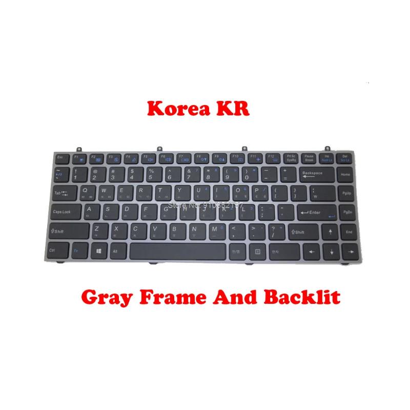 

KR LA FR Keyboard For CLEVO W230ST MP-13C23K0J430 MP-12R73K0-430 6-80-W2300-110-1 Korea 6-80-W5470-060-1 6-80-W5470-160-1Z Frame