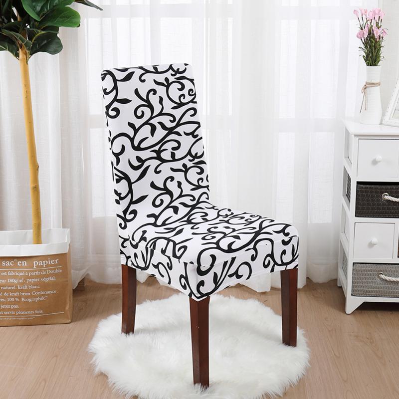 

Printed Stretch Chair Cover big Elastic Seat Chair Covers Office Slipcovers Restaurant Banquet Hotel Home Decoration 1PC