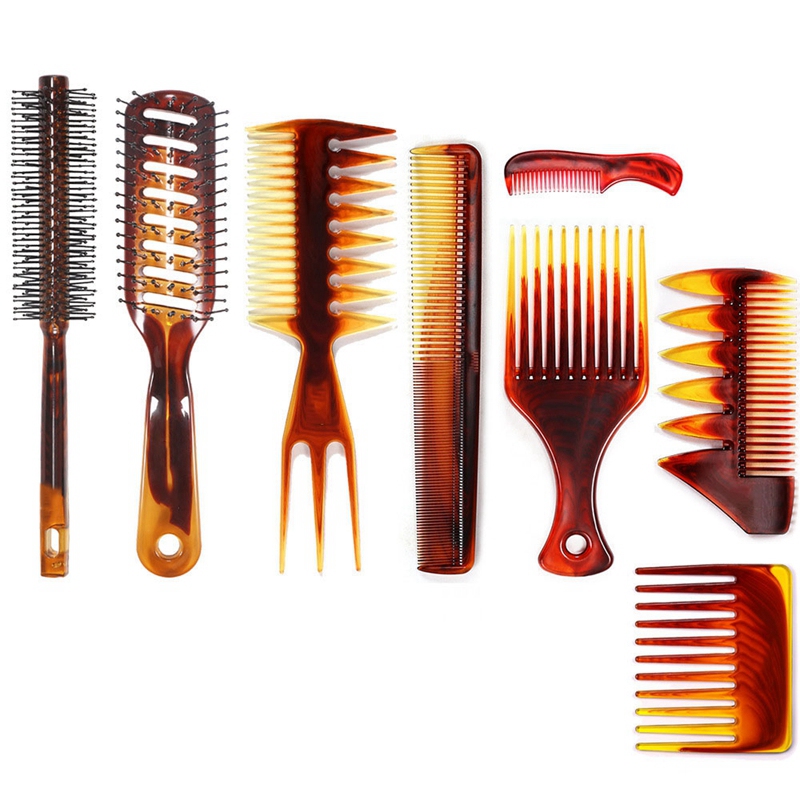 

8Pcs/Set Anti-Static Hair Combs Sets Barber Hair Cutting Comb Salon Care Hairdressing Styling Tools for Women Men