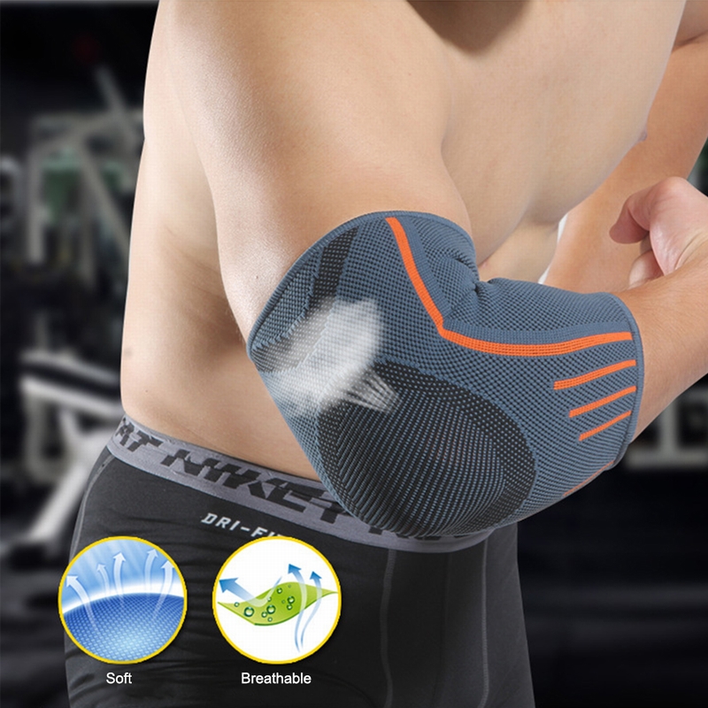 

Elbow Elastic Pad Arm Compression Support Protector For Tendonitis Tennis Elbow Brace Sleeves 2PCS, Blue