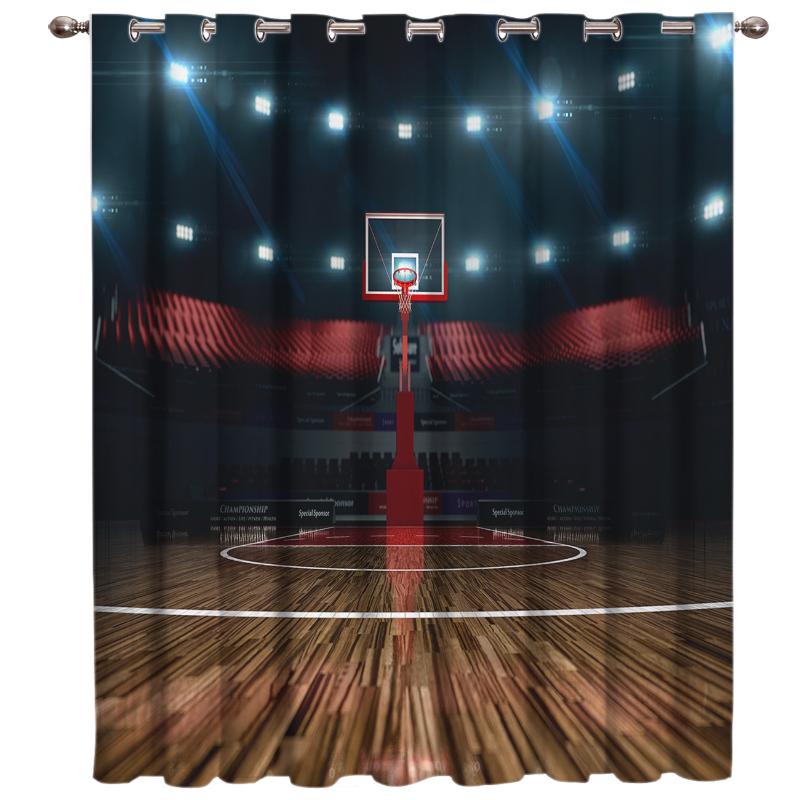 

Basketball Court Game Room Curtains Large Window Curtain Lights Curtains Outdoor Indoor Fabric Window Treatment Ideas, As pic