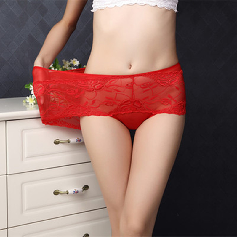 

Sexy Transparent Lace Women Underwear High Waist Floral Panties Elegant Soft Lingerie Calcinhas Hollow Briefs, Beige