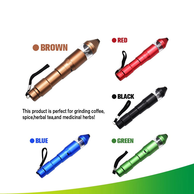 

Automatic Electric Pen Grinder USB smoking harging Metal Crusher Tobacco Herb Pepper Mills Cigarettes 5 Colors