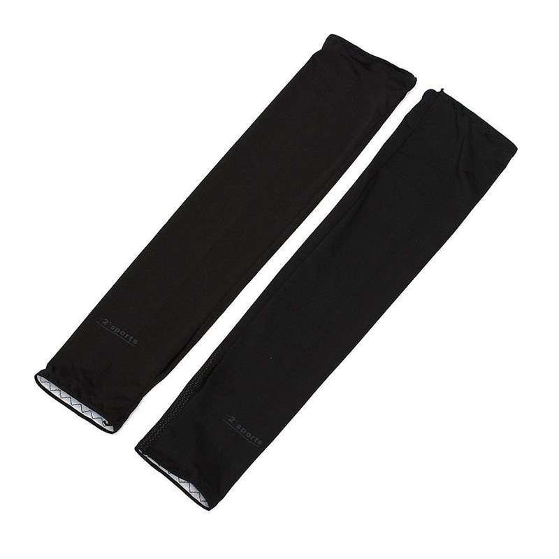 

Summer Arm Warmers Fingerless Sun Protection Arm Warmers Bike Car Sleeve (Black