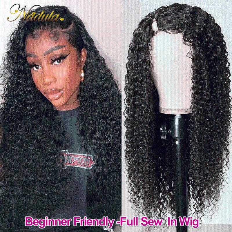 

3x1" Right Part Wig 150 Density Curly U Part Wig Human Hair Glueless Brazilian Virgin Curly Human Hair Wigs for Black Women, As pic