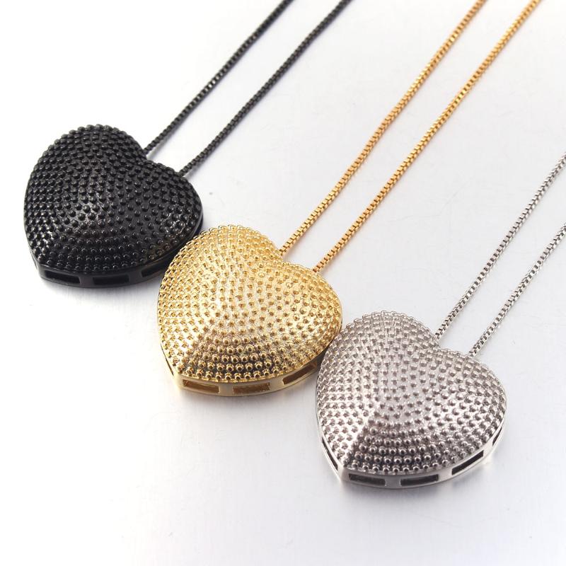 

MHS.SUN Newest Luxury Big Heart Pendant Necklace For Women Jewelry Black/Gold Color Chain Necklace Choker Girls Gift 1PC