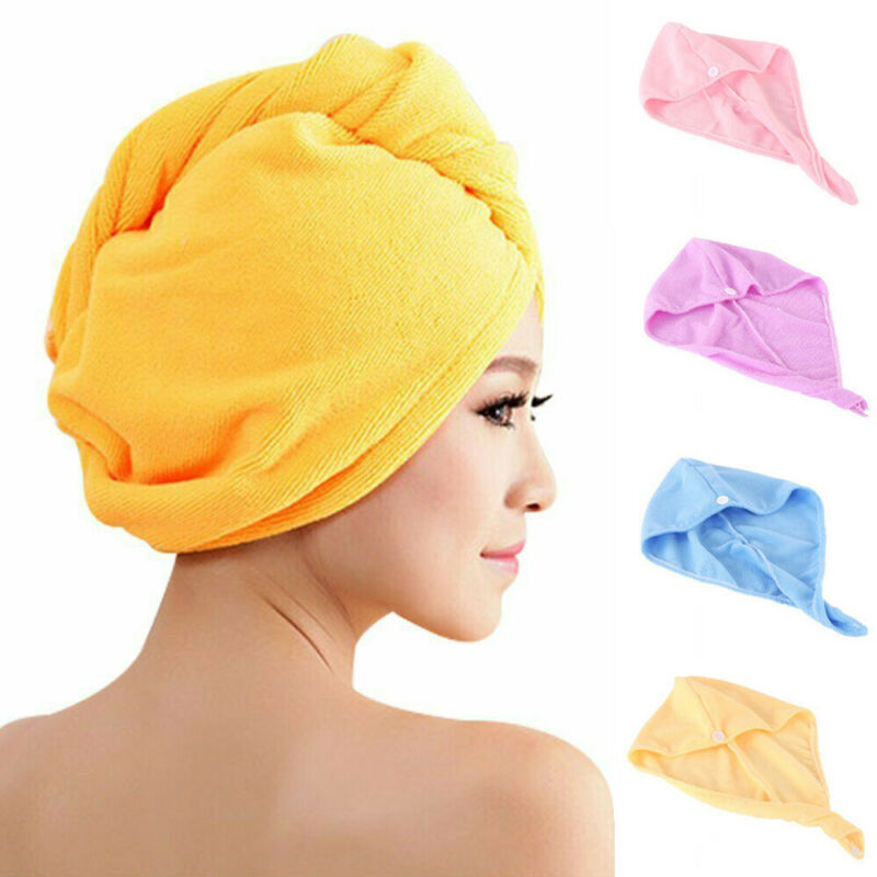 

66 x 26cm Women Rapid Drying Hair Towel Plus Thick Absorbent Shower Cap Fast Soft Spa Bath Towel Bathing Cap Hot