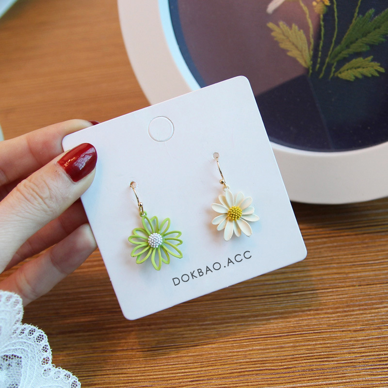 

iMaySon Cute Small Daisy Earrings Asymmetric Earrings for Women Fashion Exaggerated Tassel Ear ring Funny Jewelry Gifts