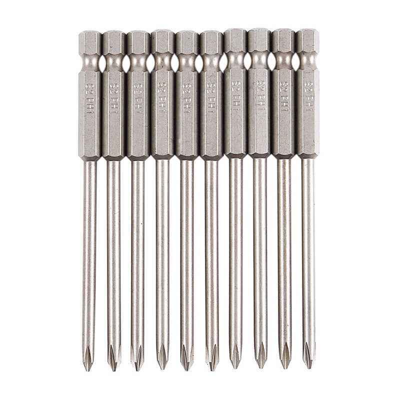 

GTBL 1/4" Hex Shank Magnetic Cross Tip Driver Bit PH1 10 Pcs