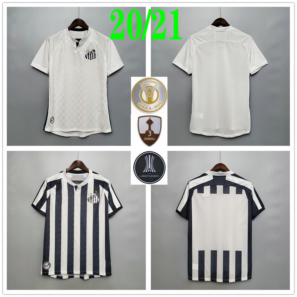 

2020 2021 SANTOS FC Soccer Jerseys SOTELDO RODRYGO PATO GABRIEL DODO RENATO SASHA Custom 20 21 Home Away Black White Football Shirt Uniform