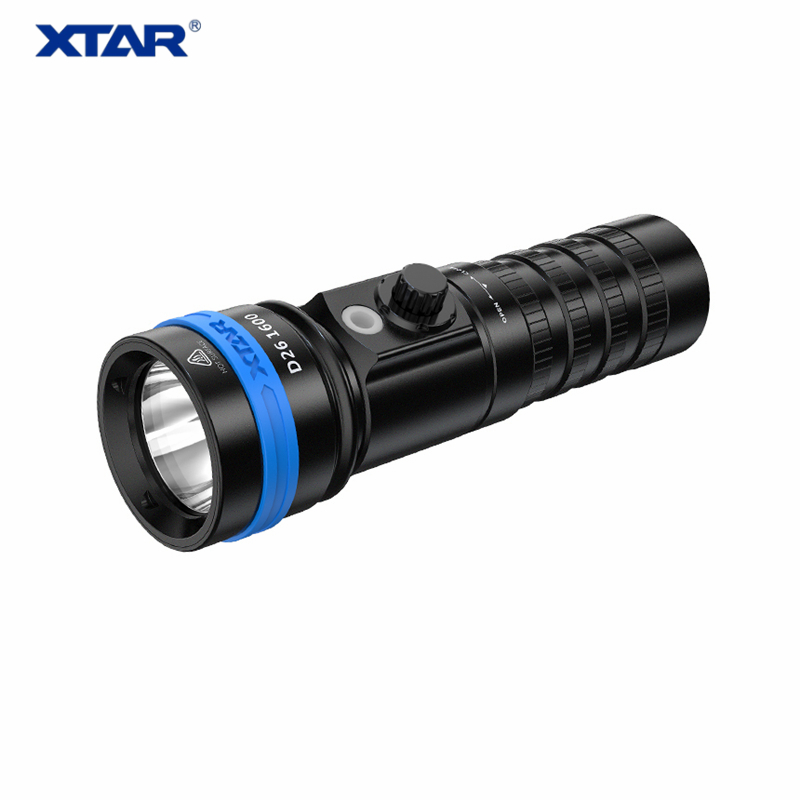 

Flashlights Torches Xtar D26 1600 Wide View Angle 16340 26650 18650 Diving Light Magnetic Press Switch XHP35 Powerful Underwater LED