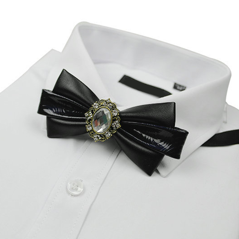 

Wedding Groom Bow Tie High-grade Men's Gifts Business Banquet Suit Accessories Double Layer Korean Trendy Retro Crystal Bowtie