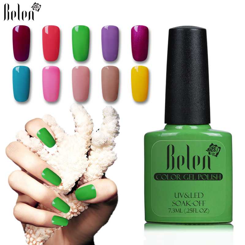 

Belen 7.3ml Gelpolish Pick 1 Gel UV Color Glaze Gel Varnish Nail Polish Vernis Semi Permanent Color Tale Lacquer Art, 90541