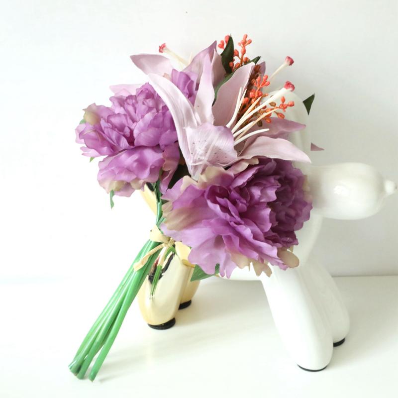 

Artificial flower bouquet, silk flower, artificial flower peony, used for family wedding interior decoration