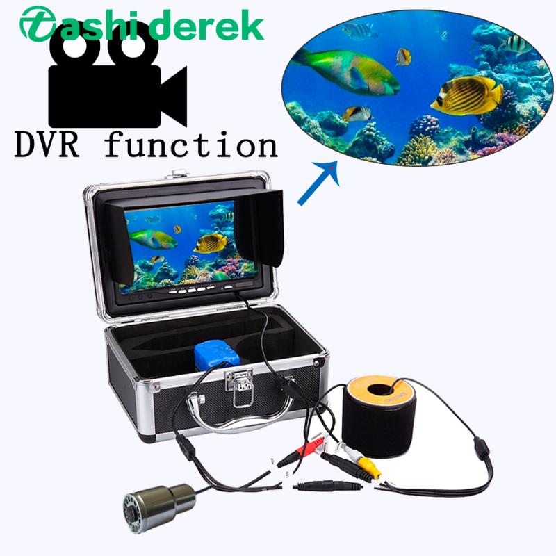 

IP68 full waterproof 12 LEDS 7inch fish finder with portable metal case underwater fishing camera support recording video WF13R