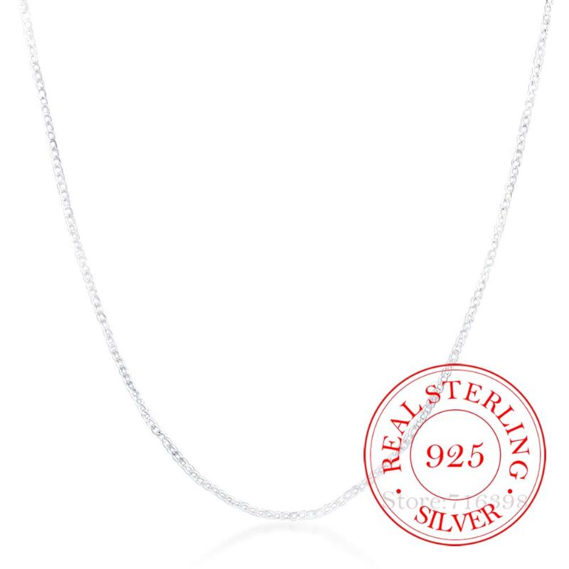 

New Arrival 2MM 16inch-30inch Sideway Curb Chain Necklaces Fine Men Jewelry 925 Sterling Silver Men Necklace Colar for Women