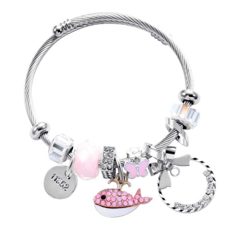 

Dolphin Love Titanium Steel Bracelet Adjustable Stainless Steel Material